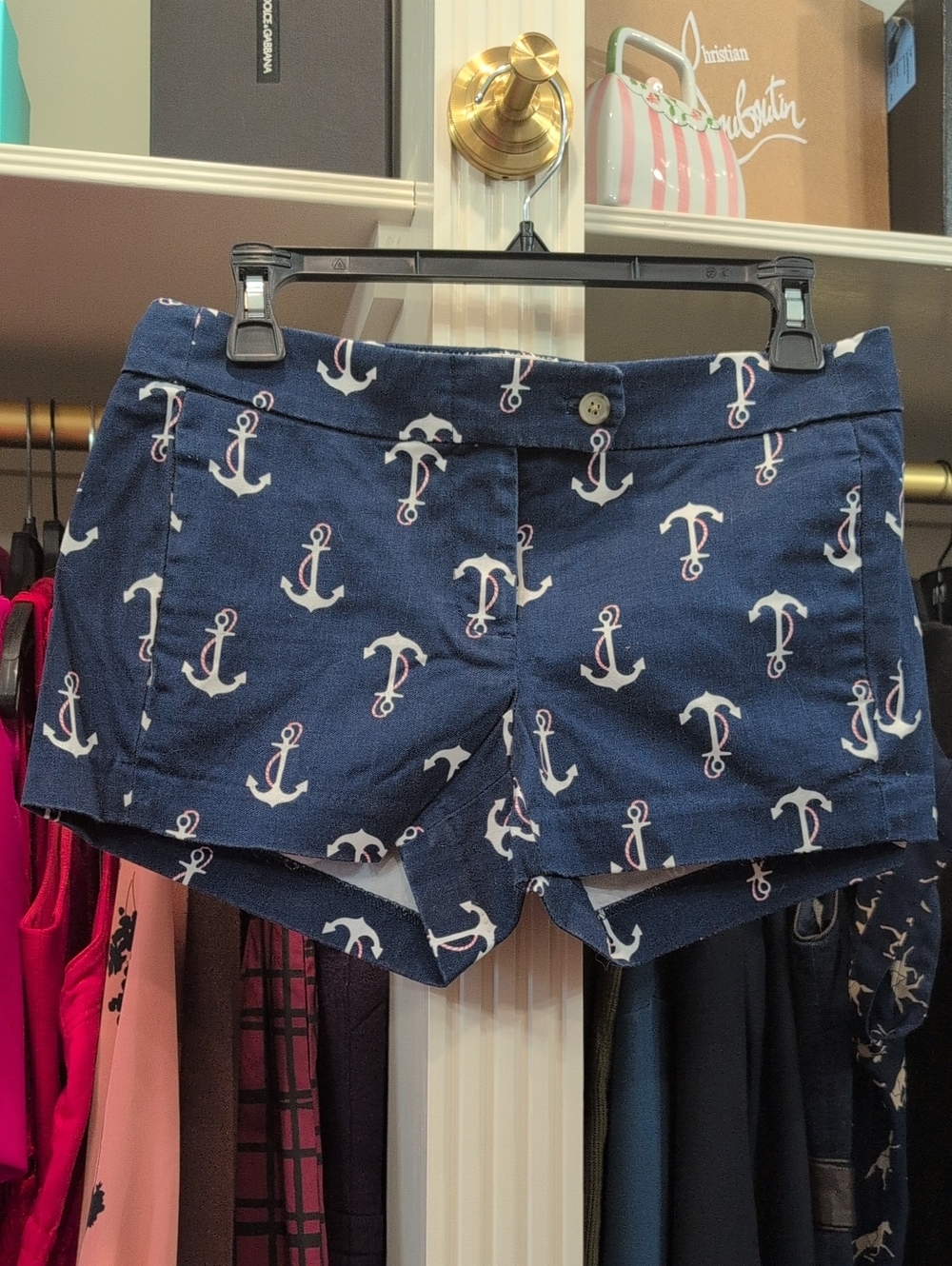 JCrew Navy Anchor Print Women's Shorts 0